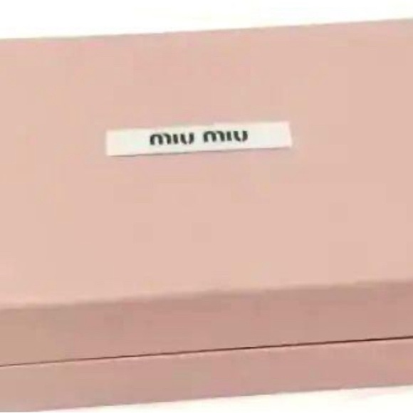 Miu miu long pink calfskin leather wallet with bow with box & authenticity card - Picture 9 of 9